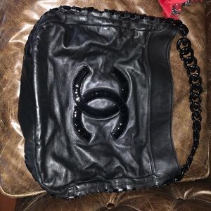Authentic Chanel Large Modern Chain Hobo Handbag